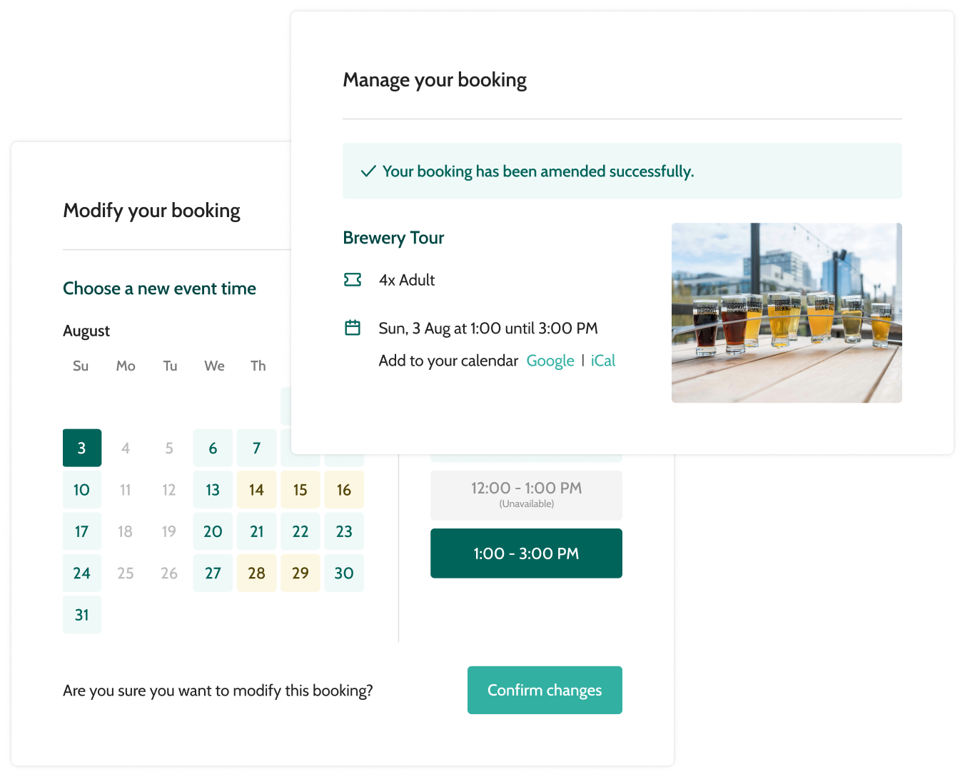 Manage your tour booking system - Beyonk graphic interface